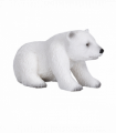 Polar Bear Cub Sitting Toy  Realistic Arctic Animal Figure