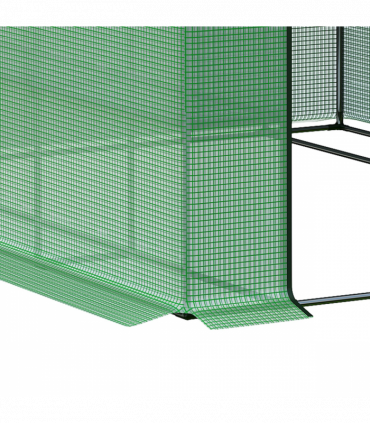 Poly Tunnel Steeple Walk in Greenhouse Removable Cover Shelves 244x180x210cm