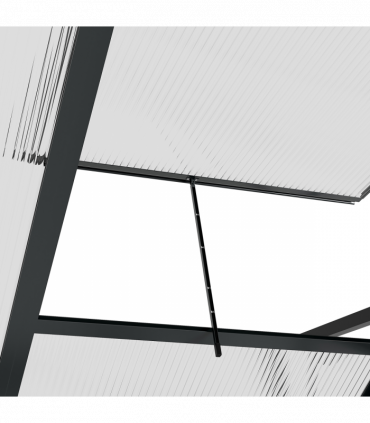 Polycarbonate Walk-In Garden Greenhouse Aluminium Frame w/ Slide Door 6 x 4ft