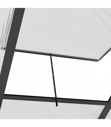 Polycarbonate Walk-In Garden Greenhouse Aluminium Frame w/ Slide Door 6 x 6ft