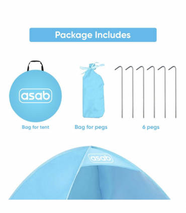 ASAB Pop Up Beach Tent - BLUE