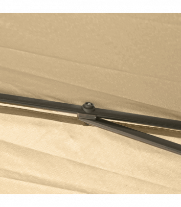 Pop Up Gazebo Height Adjustable Canopy Tent w/ Carrying Bag, Beige