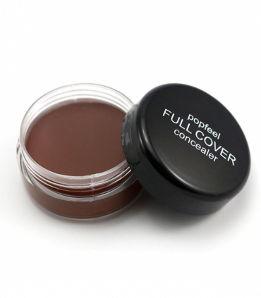 Popfeel Palette Concealer Cream Make-up Foundation Cover for Face, Dark Brown