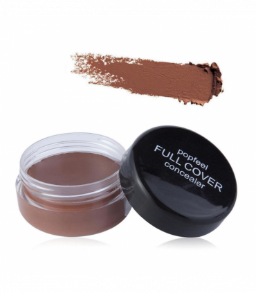Popfeel Palette Concealer Cream Make-up Foundation Cover for Face, Dark Brown