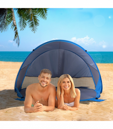 Portable Automatic Pop Up Beach Tent Outdoor Camp Shelter Blue Outsunny