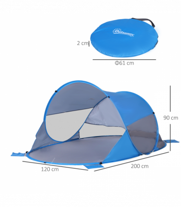 Portable Automatic Pop Up Beach Tent Outdoor Camp Shelter Blue Outsunny