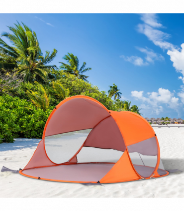 Portable Automatic Pop Up Beach Tent Outdoor Camp Shelter Orange Outsunny