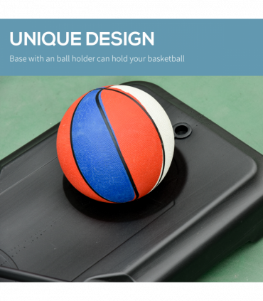 Portable Basketball Stand 160-210cm Adjustable Height Sturdy Rim Hoop Base Net