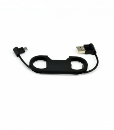Portable Cable with Bottle Opener Micro USB or 8 Pin[Micro USB, Black]