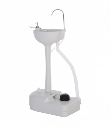 Portable Camping Sink with Towel Holder & Soap Dispenser Hand Wash Outsunny