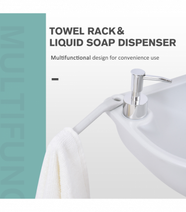 Portable Camping Sink with Towel Holder & Soap Dispenser Hand Wash Outsunny