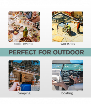 Portable Camping Sink with Towel Holder & Soap Dispenser Hand Wash Outsunny