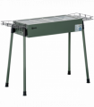 Portable Charcoal Barbecue Grill with Seasoning Baskets and Hooks