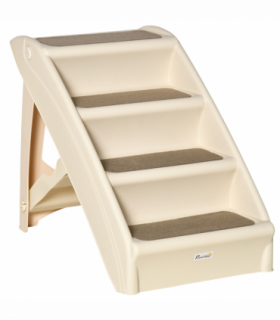 Portable Dog Steps for Bed, Sofa Non-Slip Pet Stairs for Cats, Dogs - Beige