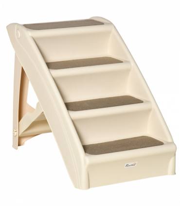 Portable Dog Steps for Bed, Sofa Non-Slip Pet Stairs for Cats, Dogs - Beige