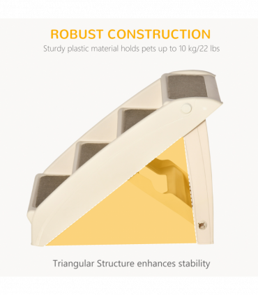 Portable Dog Steps for Bed, Sofa Non-Slip Pet Stairs for Cats, Dogs - Beige