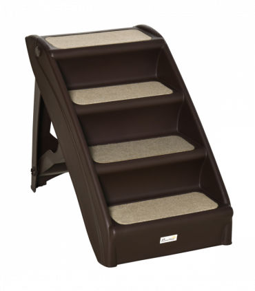 Portable Dog Steps for Bed, Sofa Non-Slip Pet Stairs for Cats, Dogs - Brown