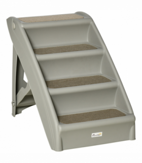 Portable Dog Steps for Bed, Sofa Non-Slip Pet Stairs for Cats, Dogs - Grey