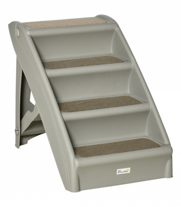 Portable Dog Steps for Bed, Sofa Non-Slip Pet Stairs for Cats, Dogs - Grey