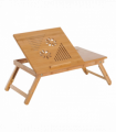 Portable Laptop Desk Notebook Tray PC Bed Drawer Adjustable Bamboo HOMCOM