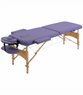 Portable Massage Bed Folding Spa Beauty Massage Table with 2 Sections Purple