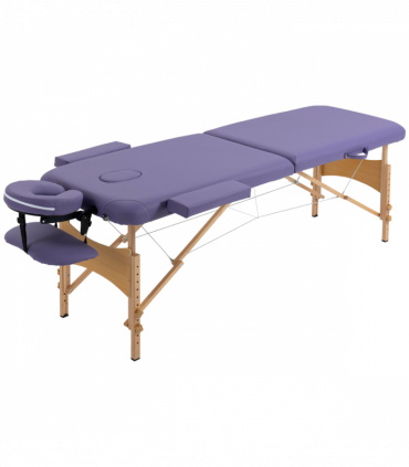 Portable Massage Bed Folding Spa Beauty Massage Table with 2 Sections Purple