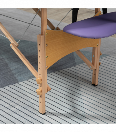 Portable Massage Bed Folding Spa Beauty Massage Table with 2 Sections Purple