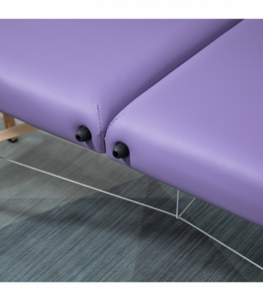 Portable Massage Bed Folding Spa Beauty Massage Table with 2 Sections Purple