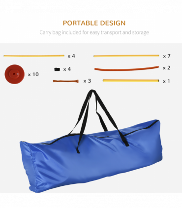 Portable Pet Agility Training Obstacle Set for Jumping Pole,Ring,Turnstile poles