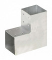 vidaXL Post Connector L Shape Galvanised Metal 101x101 mm