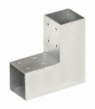 vidaXL Post Connector L Shape Galvanised Metal 71x71 mm