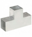 vidaXL Post Connector T Shape Galvanised Metal 101x101 mm