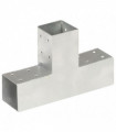 vidaXL Post Connector T Shape Galvanised Metal 71x71 mm