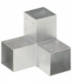 vidaXL Post Connector Y Shape Galvanised Metal 91x91 mm