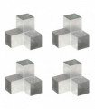 vidaXL Post Connectors 4 pcs Y Shape Galvanised Metal 101x101 mm