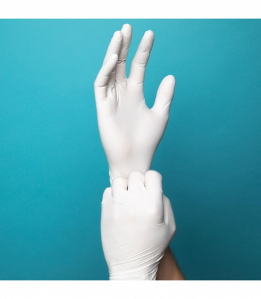 Powdered and Powder Free Disposable Latex Gloves, Pack of 100[Extra Small - Powder Free Natural]