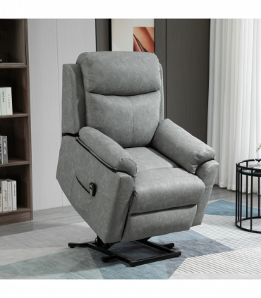 Power Lift Chair Electric Riser Recliner with Remote Control, Grey HOMCOM