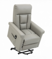 Power Lift Chair, PU Leather Electric Recliner with Side Pocket, Grey HOMCOM