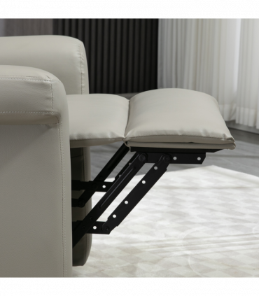 Power Lift Chair, PU Leather Electric Recliner with Side Pocket, Grey HOMCOM