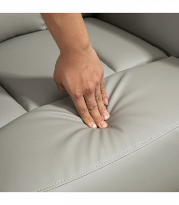 Power Lift Chair, PU Leather Electric Recliner with Side Pocket, Grey HOMCOM