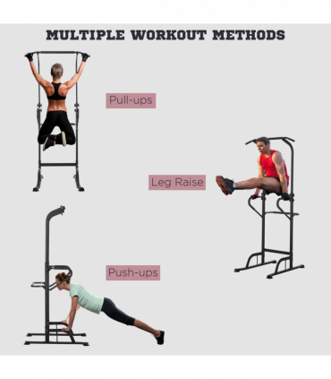 Power Tower Dip Station Pull Up Bar Multi-Function Push Up Equipment Home Gym