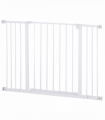 Pressure Fit Dog Gate Pet Barrier for stairs doorway, 76-107cm Width White