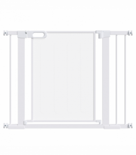 Pressure Fit Safety Gate for Doors, Dog Gate Auto Close, 75-103 cm White PawHut