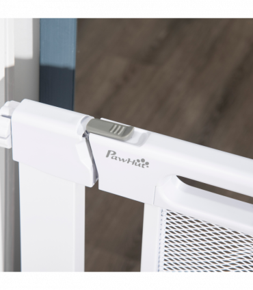 Pressure Fit Safety Gate for Stairs w/ Auto Close 75-82 cm - White Pawhut