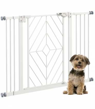 Pressure Fit Safety Gate w/ Auto Closing Door, Double Locking, 74-100cm Openings