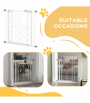 Pressure Fit Safety Gate w/ Auto Closing Door, Double Locking, Openings 74-80cm