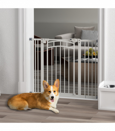 Pressure Fit Safety Gate w/ Auto Closing Door, for Small Medium Dogs, 74-100cm