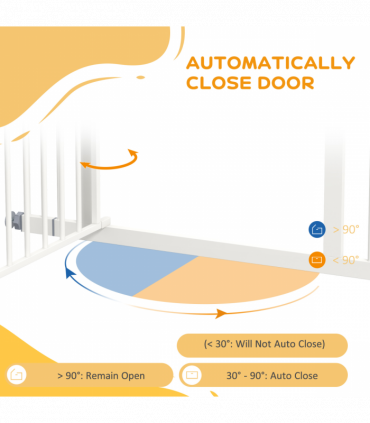 Pressure Fit Safety Gate w/ Auto Closing Door, for Small Medium Dogs, 74-100cm