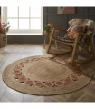 Prestwich Circle Hand Braided 140D Orange Rug