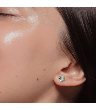 Primrose Flower Silver Stud Earrings